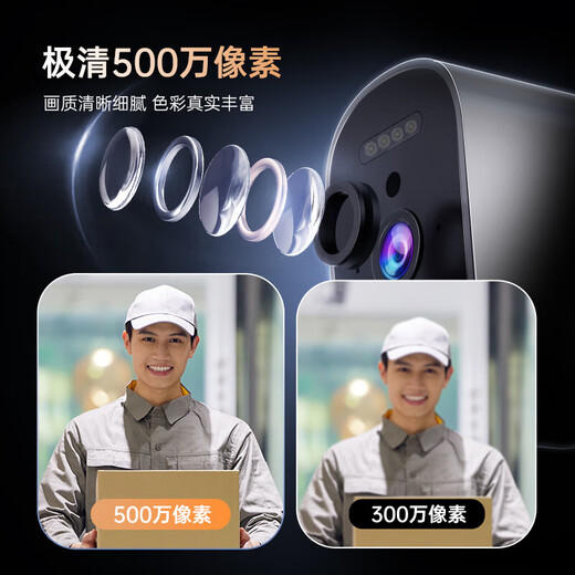 Konka corridor door wireless battery charging home camera needs to be connected to wifi mobile phone remote monitor 360 without blind spots and night vision panoramic view without plugging in the power indoor and outdoor
