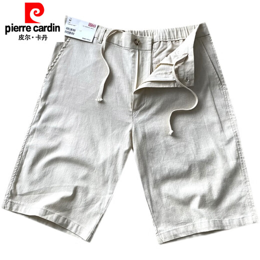 皮尔卡丹（pierre cardin）水洗夏季男士基础百搭休闲半松紧腰棉短裤五分沙滩裤9926新品 黑色 M