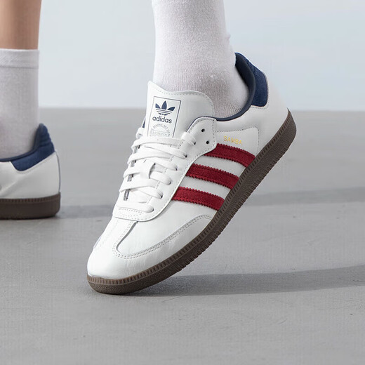 Adidas women's shoes 2025 spring new T-toe shoes retro genius shoes VL COURT 3.0 sports shoes IH4881/bright white/deep indigo/victory red 36