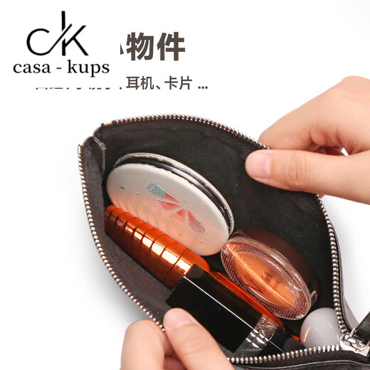 Casa-Kupsck Leder Brieftasche Damen 2025 Neues einteiliges dünnes langes Geldbeutelbeutel Männer große Banknote Bargeldspeicher Änderung handkennzeichnender Schwarz-Can-Hold 200 Big Banknotes
