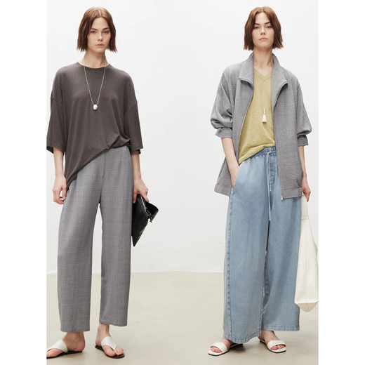 
MARIUS' Dry Silk Jacket' Mulberry Silk Low-key Luxury Old Money Texture Wrinkled Jacket Grandma Pants Gray [Coat] XS (Delivered at the latest 25 days)
