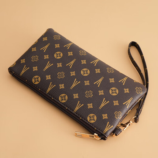 Kangaroo Fashion Retro Hand-held Women's Bag Coin Purse Women's Clutch Women's Hand Bag Fashion Versatile Women's Mobile Phone Small Bag 212 Coffee Color