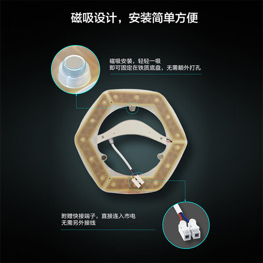 Philips (PHILIPS) LED ceiling lamp wick hexagonal strip replacement light source module hexagonal 20w white light replacement 32w ring tube