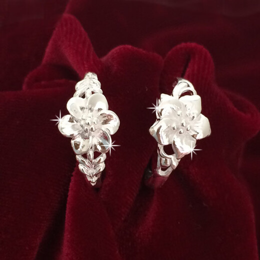 Yinen sterling silver ring women's peony flower silver ring genuine live peacock tail ring 99 pure silver silver ring heart to heart fashion style