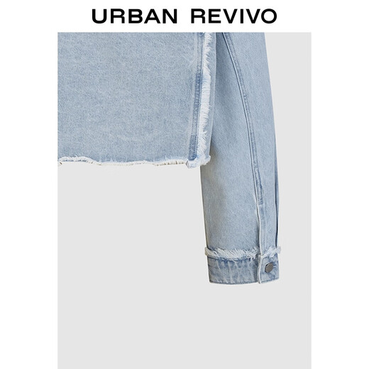 
UR2025 Spring New Women's Fashion and Casual and All-Match Woman Lapel Denim Jacket UIH850017 Blue XXS