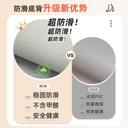 TLXT厨房地垫pvc防滑防油可擦免洗专用地毯家用地面防水耐脏整铺垫子 15917-千城暮雪 1件数 120X160CM一擦即净防水防