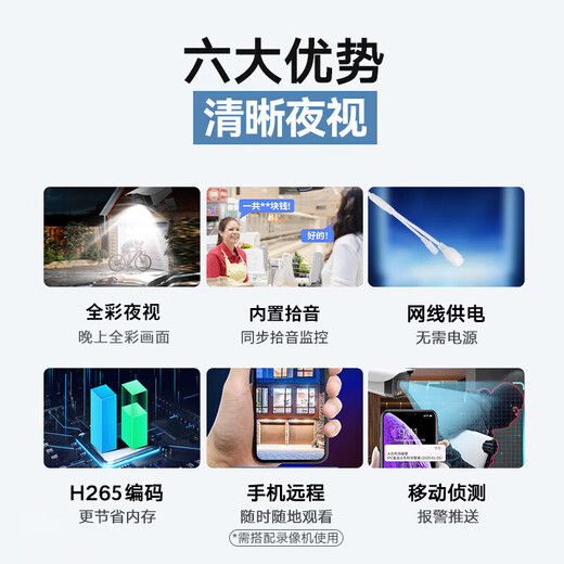 Dahua Dahua camera 2 million POE powered dual-light full-color night vision with built-in recording surveillance camera outdoor gun DH-P20A1-A-IL2 3.6mm