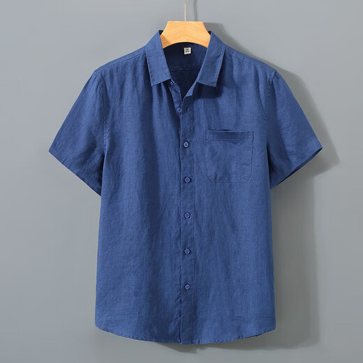 ZOSCUS SOMMER Leinenhemd Herren kurzärmelig dünne lose Leinen Top Chinesische Stil Japaner Retro lässig Cotton Original Leinen Farbe M89 XL