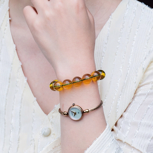 Nine Color Cloud Purified Water High Blue Mexican Blue Amber Bracelet Women's Men's Bracelet Single Circle Amber Jewelry Bracelet Purified Water Blue Amber 10mm