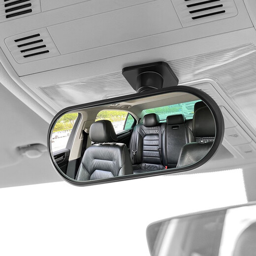 Car wide-view rearview mirror, interior reflector, reversing mirror, auxiliary universal wide-angle curved mirror baby DM-155 clip-on + adhesive two-in-one rear view mirror