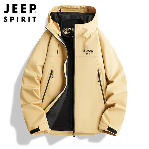 JEEP SPIRIT Jeep Jacket for men and women three-in-one jacket men's jacket men's casual soft shell autumn and winter windproof outdoor clothing