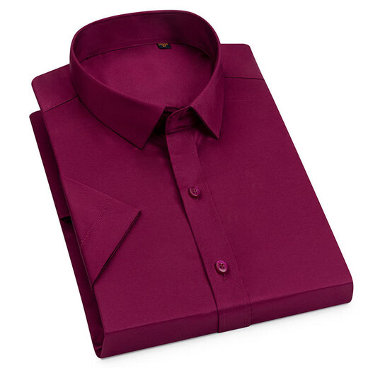 CEO Yageol Shirt Herren kurzärmeligte Baumwollgeschäft Formale Karriere als Büroangestellte 2025 Sommer halbärmelig, eisenfreies Shirt DX6623 38