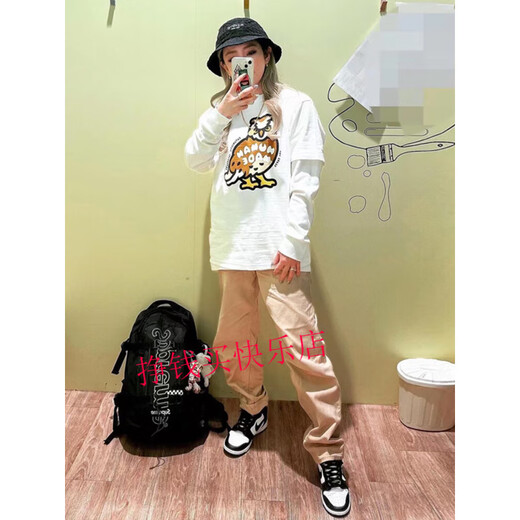 Marca de moda japonesa hecha por humanos Letras hechas humanas Bat tigresa de manga corta Ins Ins Spring and Summer Polar Bear Camiseta 3878 White XL