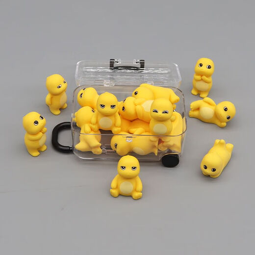 Pupan Mini Cartoon kleiner süßer Drache glühende Babypuppen -Ornamente Desktop Car Car Delivery Kinderspielzeug Internet Promi Geschenke echte Farbe süße kleine süße Drache 60 Pack