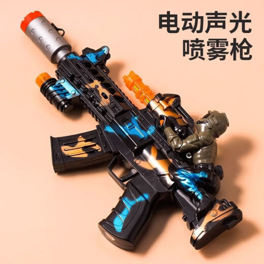 Blue Color He Children's Lighting Electric Smoking Boy Spray Toys Sound and Light Electric Music Baby Charge New Simulation Baby Non-Battery Spray Sound and Light 3886 Green