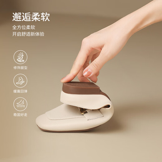 Zhr Baotou Pantoffeln für Frauen im Sommerpendler halbe Drag Frauen tragen französische Sandalen Outdoor One-Play-Frauenschuhe AH681 Beige 38