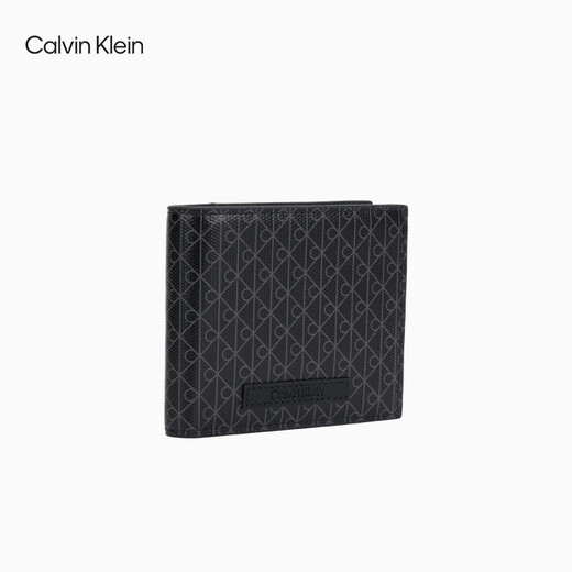 Calvin KleinJeans25 new autumn style men's business portable ck presbyopic letter full print card bag wallet gift 4D1085G UB1-Space Black One Size