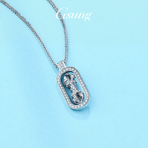 GsunG Platinum Pixiu Demonic Pestle Pendant PT950 Pure Platinum Necklace Women's Chinese Valentine's Day Gift for Girlfriend Priced by Gram Contact Before Buying