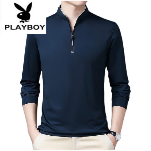 Playboy (Playboy) Pure Cotton Cotton Fot Functed Cancual Funcual Thin Funt Top Летняя весенняя осень зимняя зима средних лет.