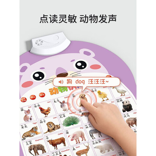 Audio Early Education Hanging Chart Baby Klick Klicken Sie auf Stimmkompetenzbücher und Hängemalereien und Wandaufkleber für Kinder Spielzeug 2676 Literacy Tabelle 406 Wörter der Klasse 1
