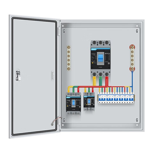 GCDQCN customized complete set of distribution box three-phase four-wire 380V meter box meter box 220V leakage switch box household distribution box complete set configuration 1 white 2-3 days