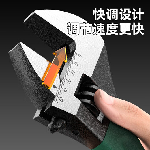 Shengda dipped plastic adjustable wrench 6-inch multi-functional live mouth wrench tool set complete range of adjustable wrench live mouth small plate