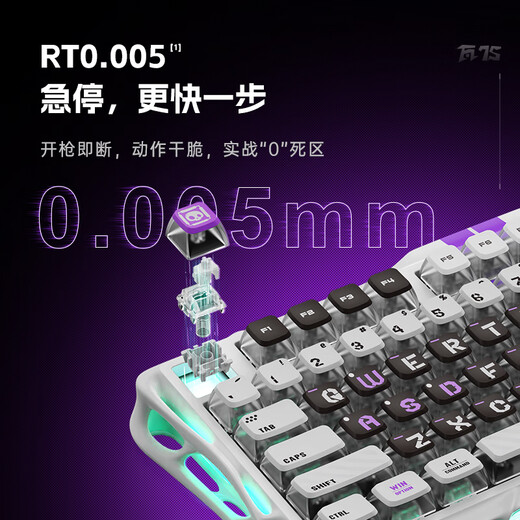 GravaStar Watt 75 Клавиатура с магнитной осью для киберспортивных игр, индивидуальная проводная однорежимная клавиатура Fearless Compact Watt 75 No Ashes