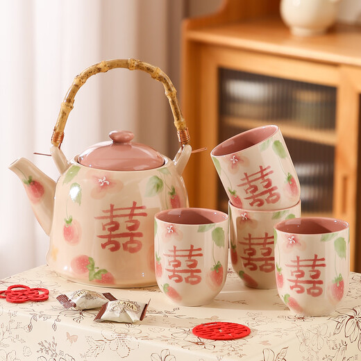 LAPULIAO wedding gifts for the bride and groom, high-end practical besties, friends, engagement dowry, wedding high-end tea sets, souvenirs, wedding gifts, including tray | gift box + gift bag