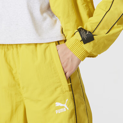彪马（PUMA）女子运动服套装春夏新款时尚翻领防风夹克外套宽松直筒长裤两件套 629113-41+629110-41 L