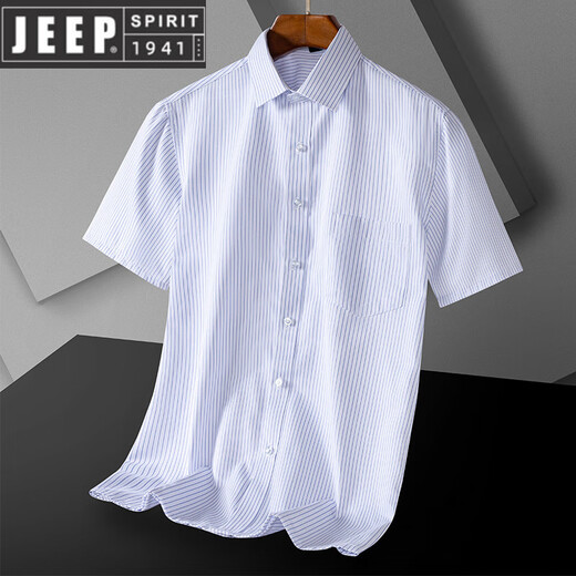 Jeep Spirit Daddy Sommer Kurzarm Shirt Top 2025 Neues lässiges loser Herrenhemd Daddy Kurzärmler Kleidung DX6623 38 (Gewicht von -120 Jin [Jin ist gleich 0,5 kg])