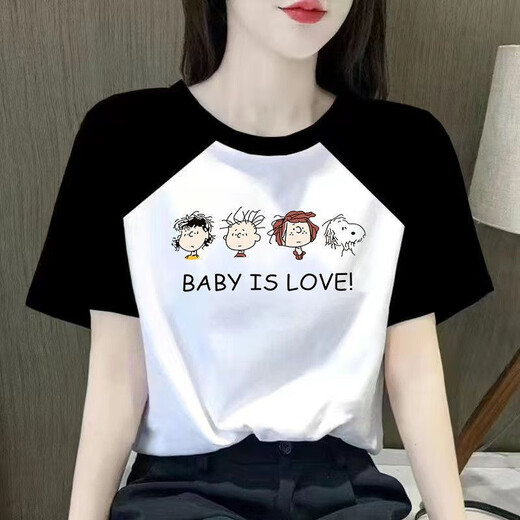 Camiseta de manga corta xcfreht para mujeres mangas de raglán empalmando verano 2025 Nuevo estudiante versátil con grasa suelta mm top A-9928 m