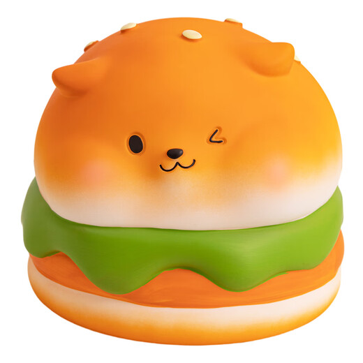 Piggy Bank Ornamente kreativer süßer Welpe 2025 Neues Modell tritt nur ein und lässt nicht erwachsene Kinder Jungen und Mädchen Einsparungen Brot Welpe - große Größe [Eier Toast]