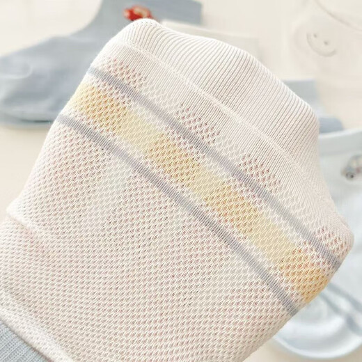 Summer children's mesh socks pure cotton thin boys' boat socks spring and autumn boys' breathable socks for middle and large children spring and summer F8229 car mesh 10 pairs 1-3 years old (S)