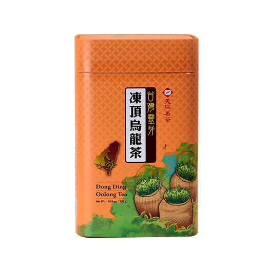 天福茗茶 台湾灵芽冻顶乌龙茶 高山茶 原装台茶300g罐装