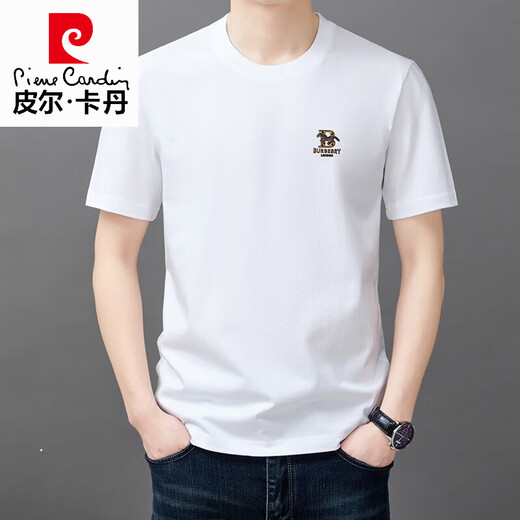 T-shirt à manches courtes en coton haut en coton Pierre Cardin Pierre pour hommes T-shirt Round T-shirt NOUVEAU T-shirt T-shirt de T-shirt masculin lâche à manches à manches mises à manches 9929 Modèle M 165 suggère 90jin [Jin est égal à 0,5 kg] -120jin [Jin est égal à 0,5 kg]