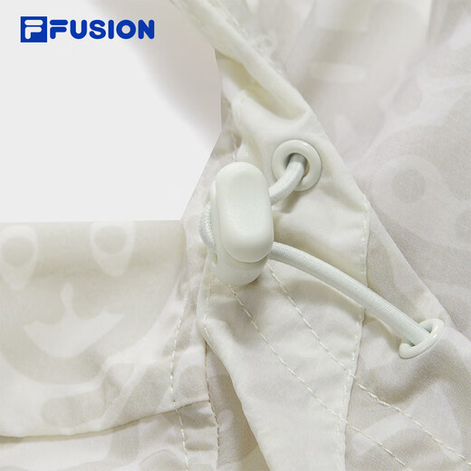 
FILA FUSION Fashion Couple Woven Jacket 2025 Autumn New Sunscreen Cool Hooded Top Cloud White-WT XS 160/84A/XS
