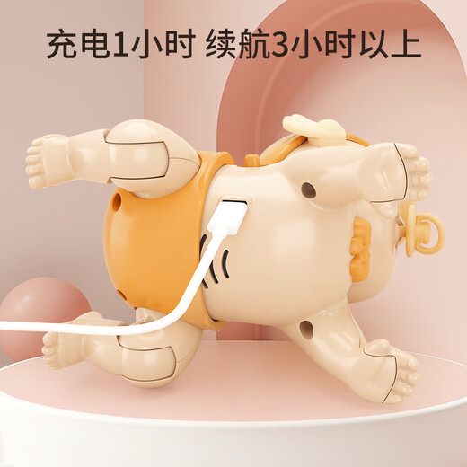婴儿学爬行玩具抬头练习训练0一1岁哄娃神器益智早教3宝宝6个月12 【USB版】粉免新升级站立爬娃 【81内容+学说话】