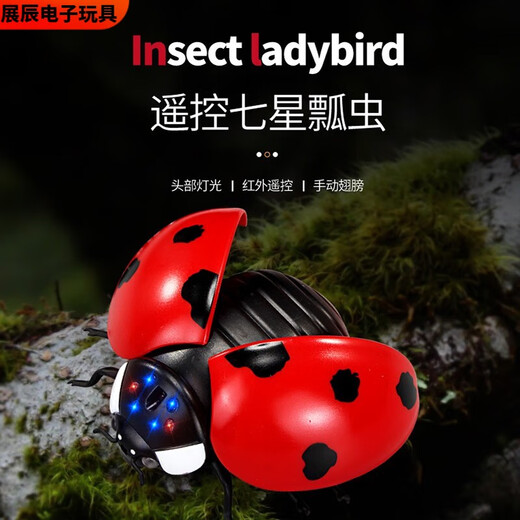 溥畔电动遥控瓢虫玩具儿童网红仿真整蛊感应会动昆虫爬虫动物男孩女孩 经典版-遥控苍蝇蓝色款9921+螺 标配