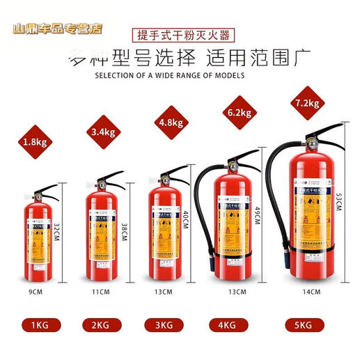 语森忆联塑灭火器4kg干粉手提式车家商用物业仓库12358公斤消防箱子套装 联塑4Kg带喷管