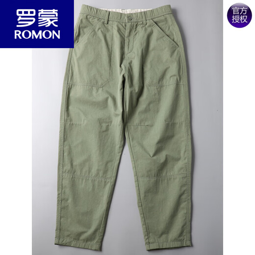 Romon Casual Hosen Herren Sommer Reine Baumwolle Weitbein Hosen Lose geradlinige japanische Haremhose Herren lässige Hosen vielseitige Arbeitshose 6626 Grau 28