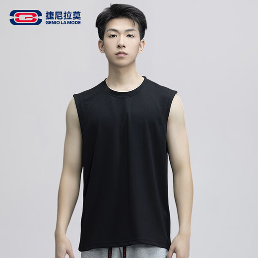 GENIOLAMODE背心男简约时尚薄款无袖坎肩男士运动健身马甲上衣