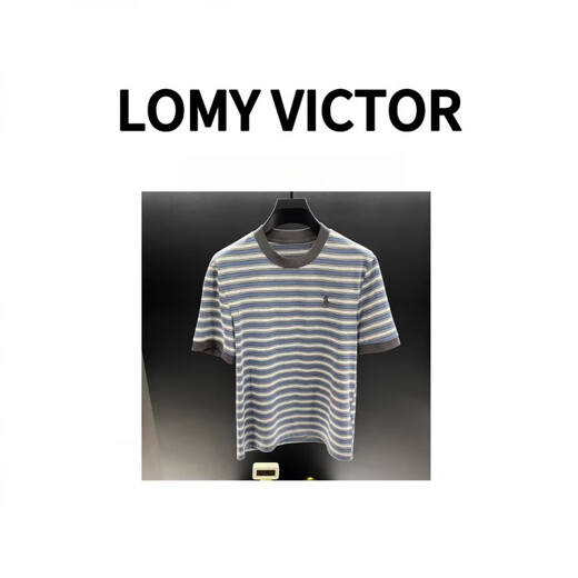FR.YH.ZHLOMY VICTOR欧洲站顶奢夏季新品T恤NZN1396 条纹 XL 【130-150】