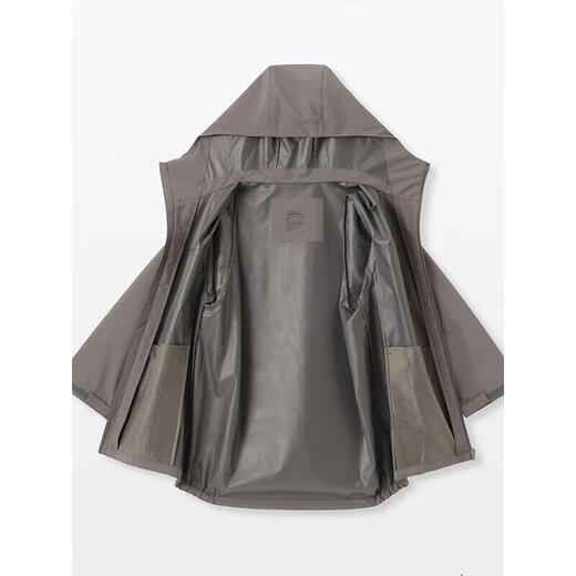 MUJI Men's Waterproof Hooded Jacket Men's Jacket Autumn AD0X5A5A Gray L