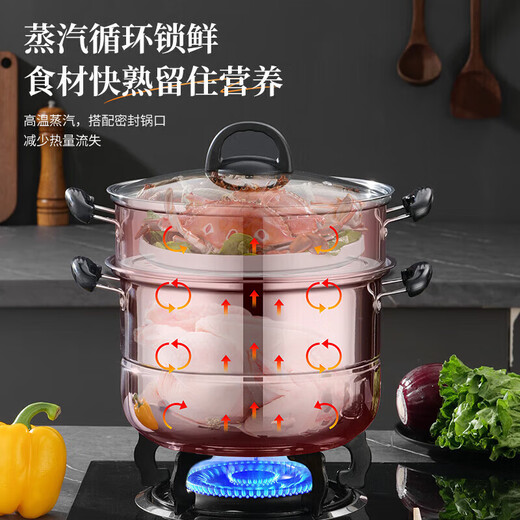 Baig wok kitchen full pot set, not easy to stick, low smoke, combination pan, soup pot, frying pan, gas induction cooker, universal six-piece set, stir-fry + fry + steam + soup + knife + spatula + spoon