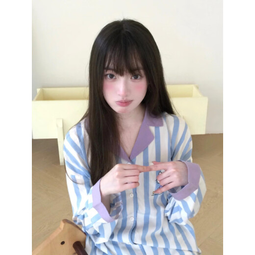 
Opeodly striped hellokitty pajamas for women in spring and autumn new long-sleeved Japanese cartoon cute girl's home clothes can be worn outside 9207-Pink striped Katie [Set] S [Suggested weight 80-95]
