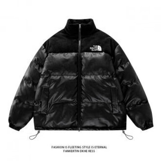 动感北面动感北面服男士冬季加厚外套潮牌皮棉袄帅气宽松立领棉服 9898【黑色】 S 【80-100斤】