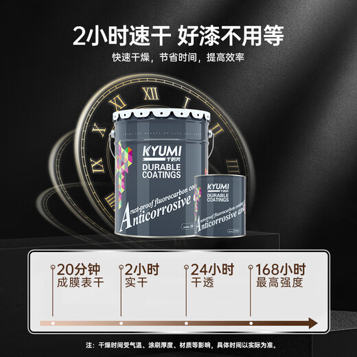 Qianjumei fluorocarbon paint, metal paint, anti-rust paint, steel, aluminum pipe, cement railing renovation, industrial outdoor car galvanized waterproof, anti-corrosion and sunscreen paint, Beijing warehouse delivery, white 3KG