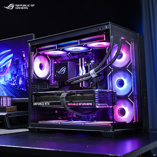 ASUS rog family bucket host RTX5060Ti/5070Ti/5080 graphics card host Black Myth Wukong Delta mobile game desktop assembly computer live broadcast machine i5 14600KF + ASUS RTX5060Ti丨four