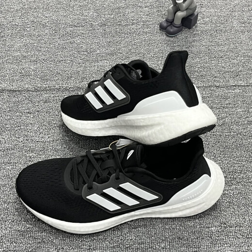 阿迪达斯 （adidas）/adidasPureboost23减震防滑耐磨男子舒适跑鞋IF4840官方旗舰 黑绿IF9657 40.5