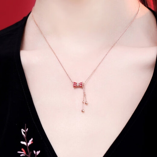 CAOX sterling silver small waist necklace women's clavicle 202021 new light luxury niche ins simple temperament pendant jewelry U31-Palace First Gift Series-Guyun Necklace